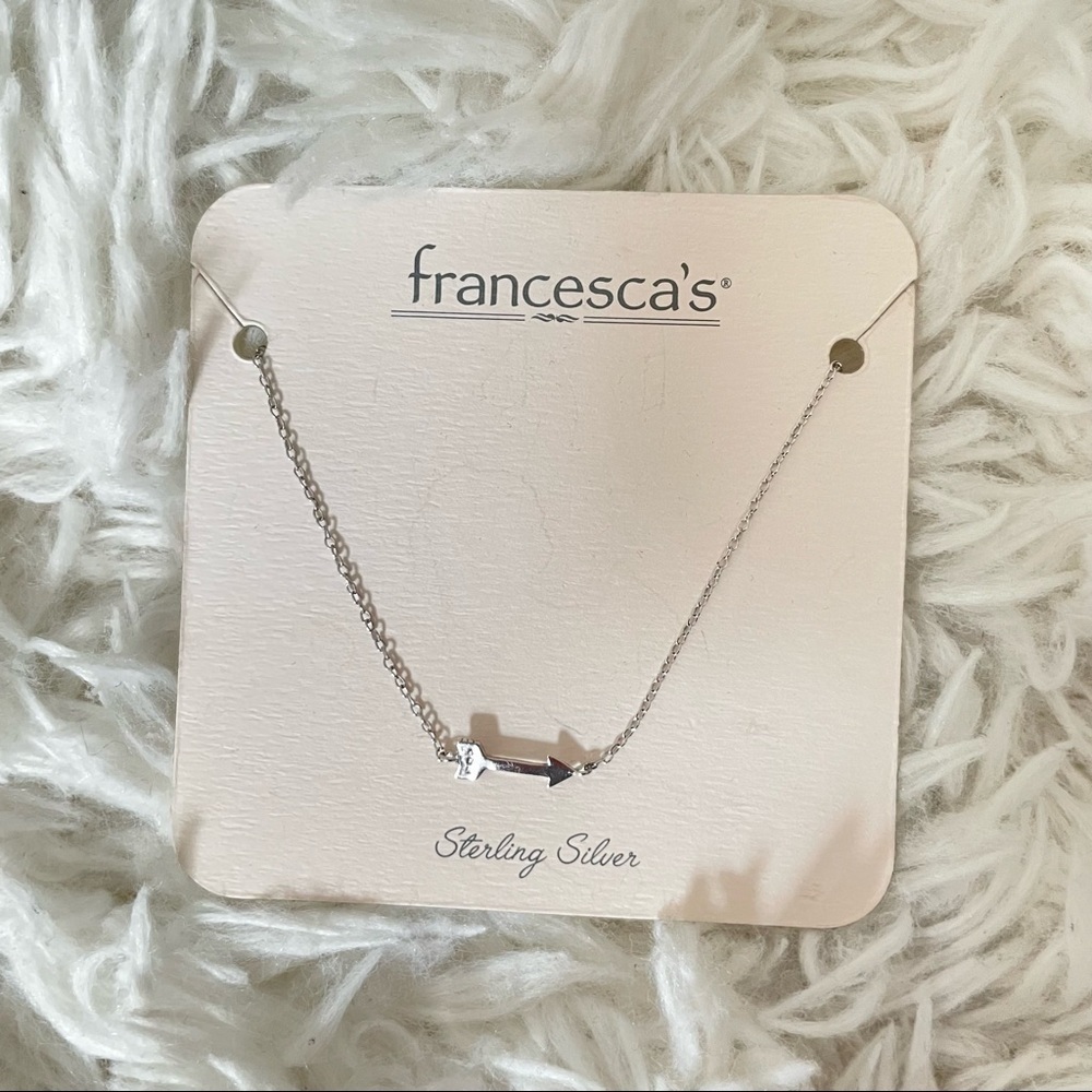 3/$45 Sterling sliver mini arrow necklace